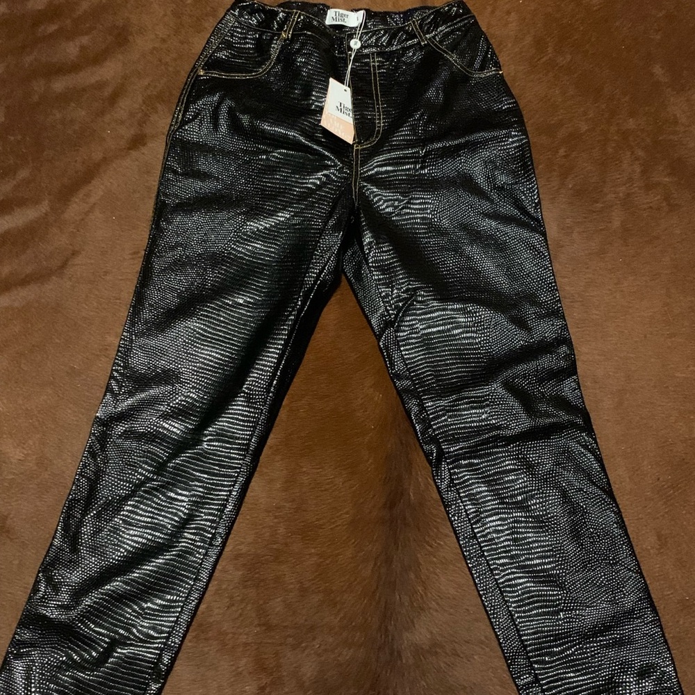 Tiger Mist Crocodile Vegan Leather Pants Large
